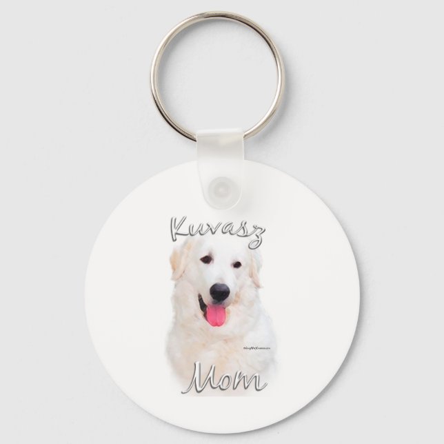 Kuvasz Mum 2 Key Ring (Front)