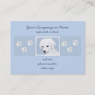 Kuvasz Painting - Cute Original Dog Art Business Card