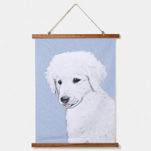 Kuvasz Painting - Cute Original Dog Art Hanging Tapestry