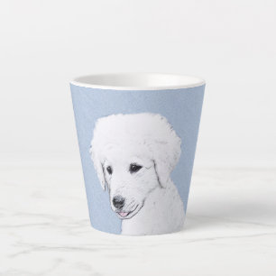 Kuvasz Painting - Cute Original Dog Art Latte Mug