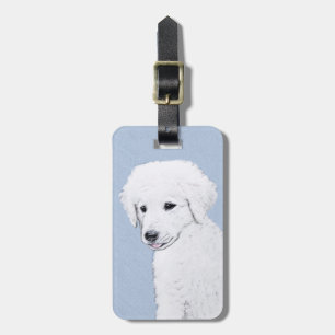 Kuvasz Painting - Cute Original Dog Art Luggage Tag