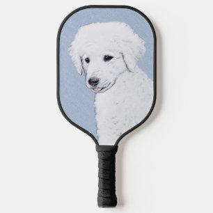 Kuvasz Painting - Cute Original Dog Art Pickleball Paddle