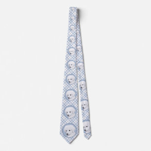 Kuvasz Painting - Cute Original Dog Art Tie