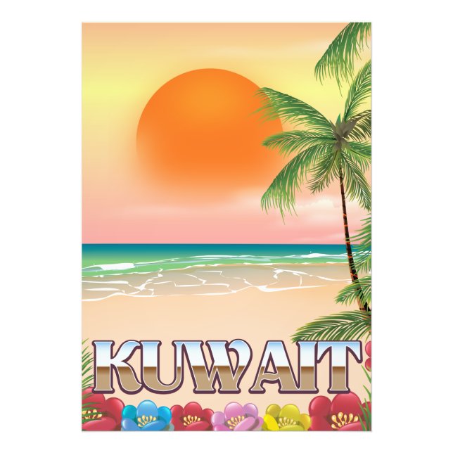 kuwait beach travel poster (Front)