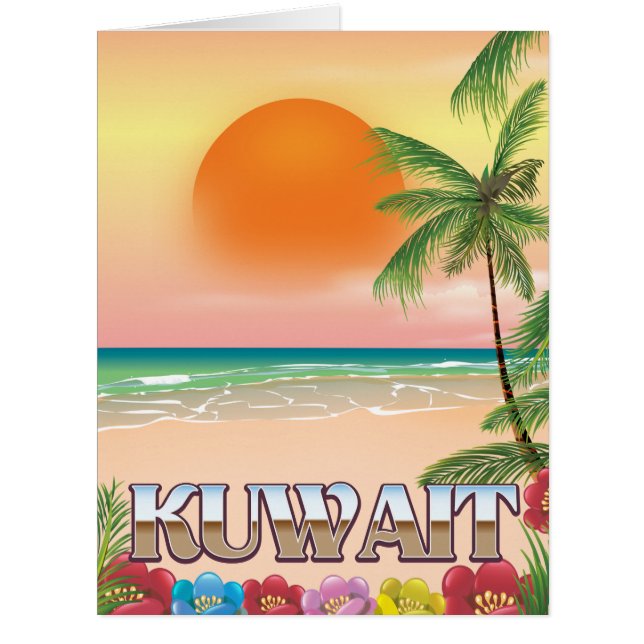 kuwait beach travel poster (Front)