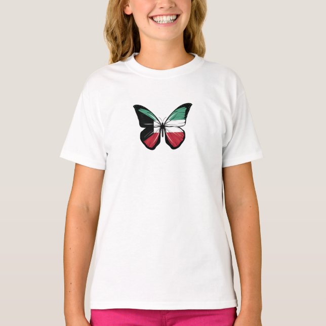 Kuwait Butterfly Flag T-Shirt (Front)