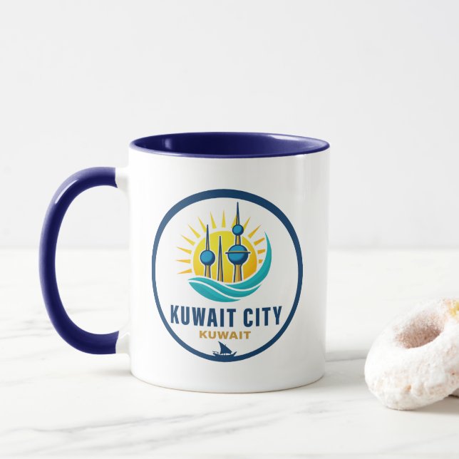 Kuwait City Kuwait Middle East Mug (With Donut)
