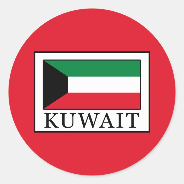 Kuwait Classic Round Sticker (Front)