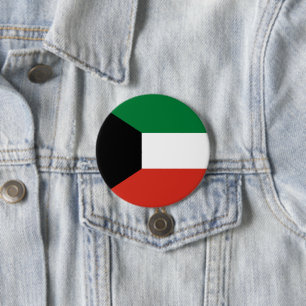 Kuwait flag 7.5 cm round badge