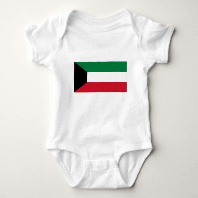 Kuwait Flag Baby Bodysuit (Front)