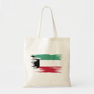 Kuwait Flag Brush Art Tote Bag