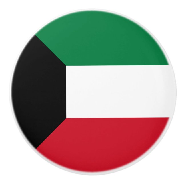 Kuwait Flag Ceramic Knob (Front)