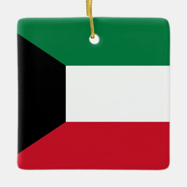 Kuwait Flag  Ceramic Ornament (Front)