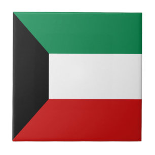 Kuwait Flag Ceramic Tile