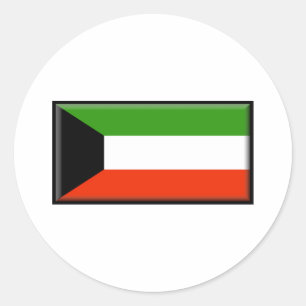 Kuwait Flag Classic Round Sticker