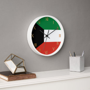 Kuwait flag clock