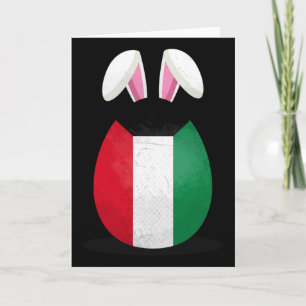 Kuwait Flag Egg Bunny Ears Kuwaiti Easter Sunday Card