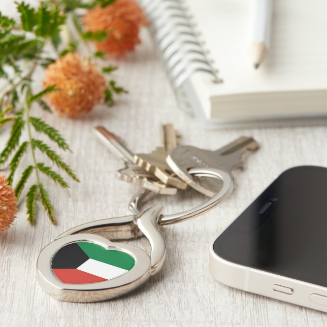 Kuwait flag key ring (Side)