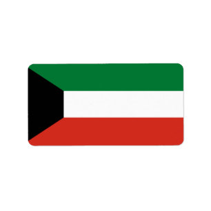 Kuwait flag label