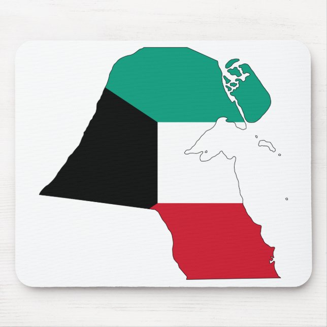 Kuwait Flag Map Mouse Pad (Front)