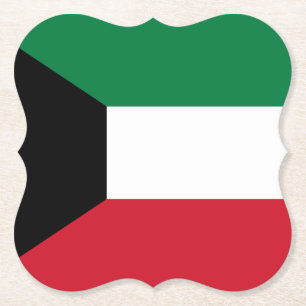Kuwait Flag Paper Coaster