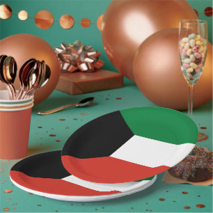 Kuwait flag paper plate