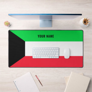 Kuwait Flag Personalised Name Desk Mat