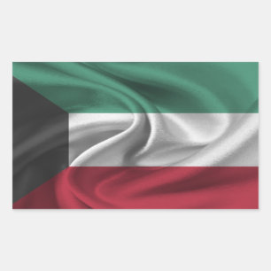 Kuwait Flag Rectangular Sticker