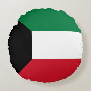 Kuwait Flag Round Cushion