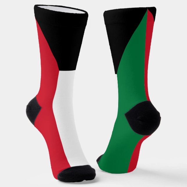 Kuwait Flag Socks (Angled)
