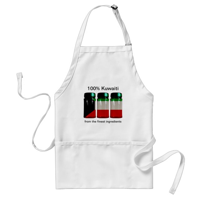 Kuwait Flag Spice Jars Apron (Front)