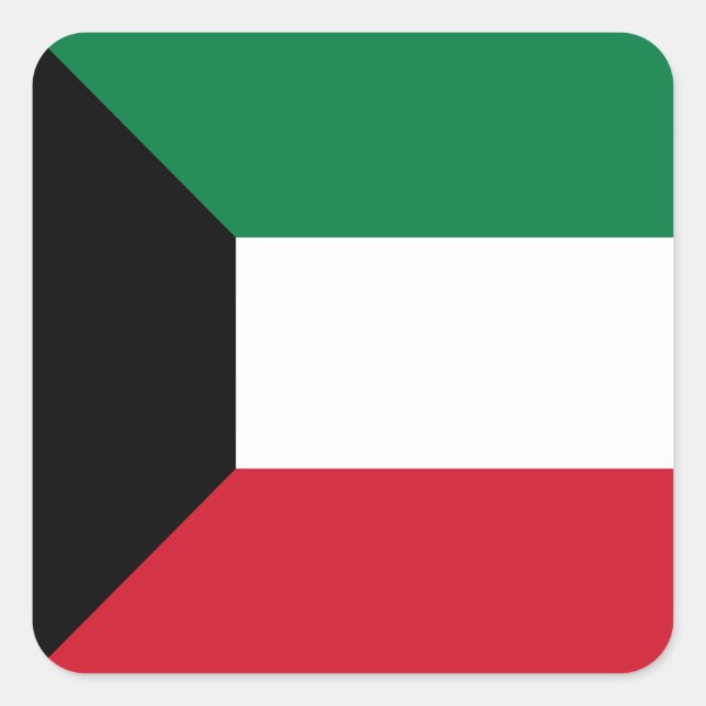 Kuwait Flag Square Sticker (Front)
