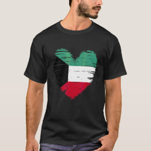 Kuwait Heart Kuwaiti Flag Kuwaiti Pride T-Shirt