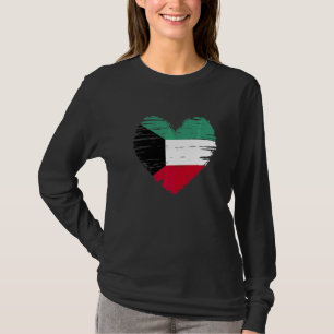 Kuwait Heart Kuwaiti Flag Kuwaiti Pride T-Shirt