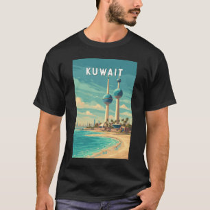 Kuwait Illustration Travel Art Vintage T-Shirt