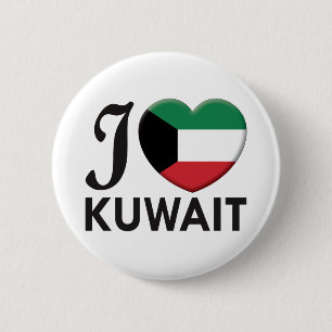 Kuwait Love 6 Cm Round Badge