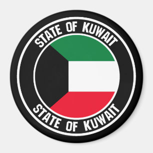Kuwait Round Emblem Magnet