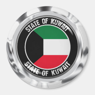 Kuwait Round Emblem Magnet