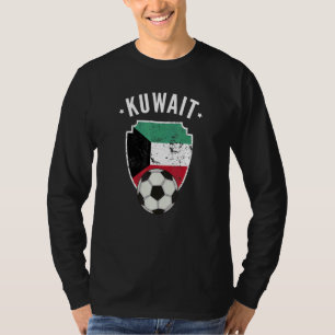 Kuwait Soccer Kuwait Flag Football Kuwaiti Pride R T-Shirt
