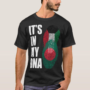 Kuwaiti And Bangladeshi Mix DNA Heritage Flag T-Shirt