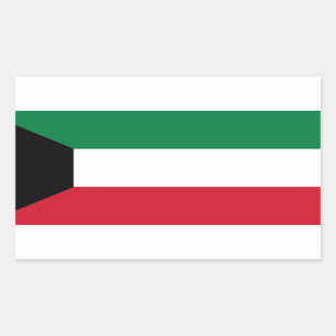 Kuwaiti Flag, Flag of Kuwait Rectangular Sticker