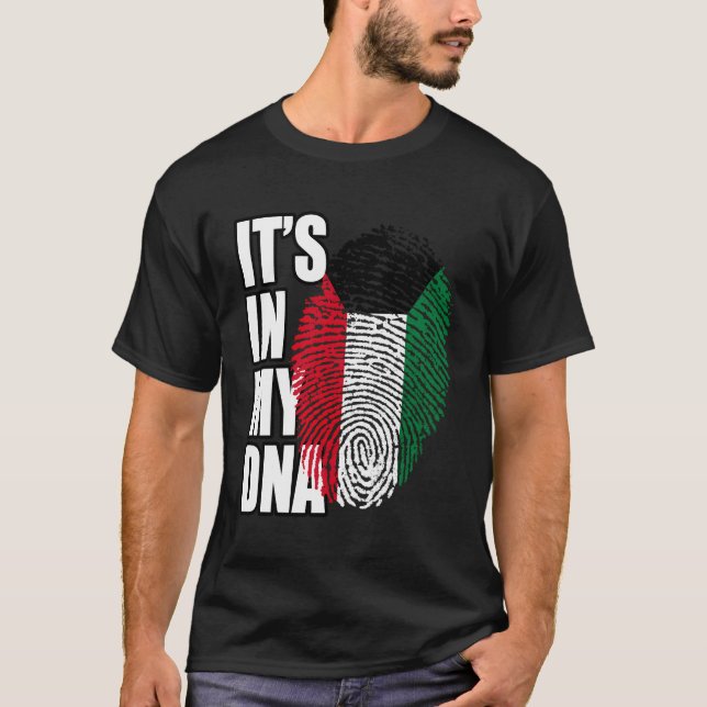 Kuwaiti Heritage Dna Flag T-Shirt (Front)