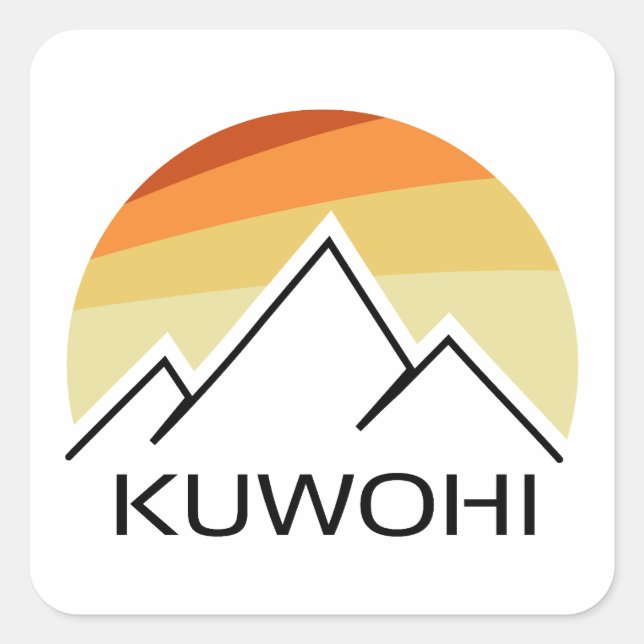 Kuwohi North Carolina Tennessee Retro Square Sticker (Front)