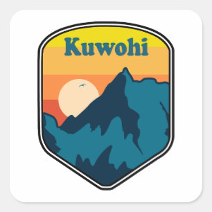 Kuwohi North Carolina Tennessee Sunrise Square Sticker