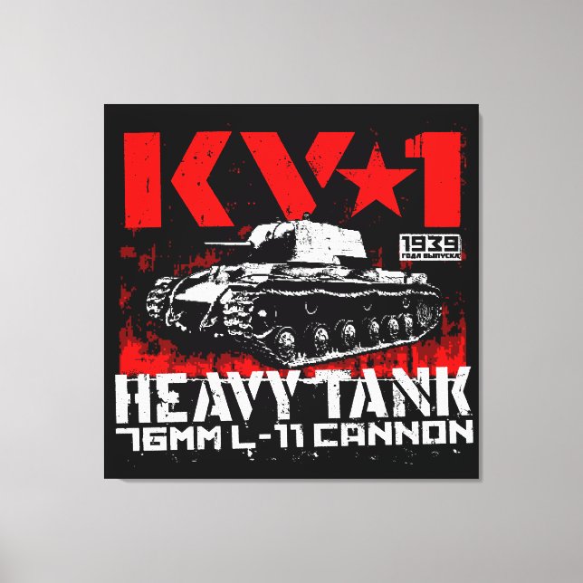KV-1 Soviet heavy tank Canvas Print (Front)