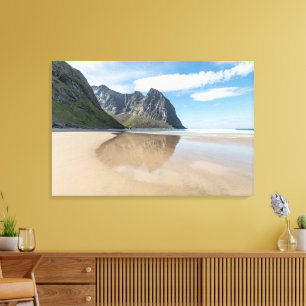 Kvalvika Lofoten Norway Canvas Print