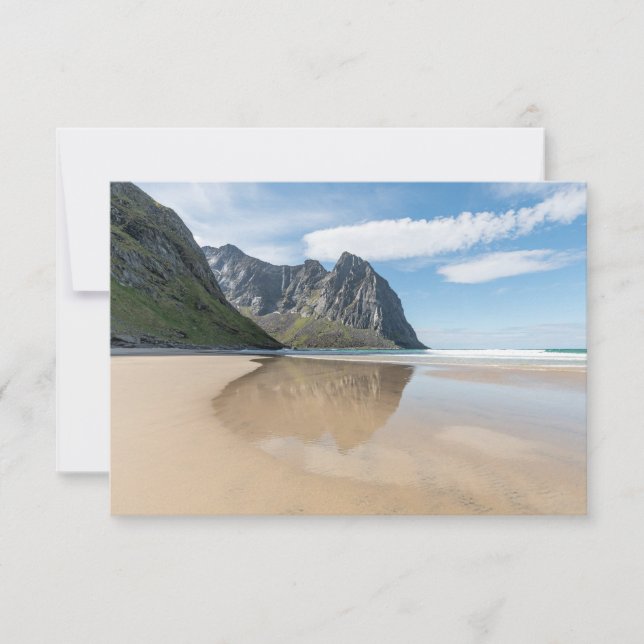 Kvalvika Lofoten Norway Card (Front)