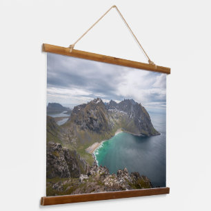 Kvalvika Lofoten Norway Hanging Tapestry