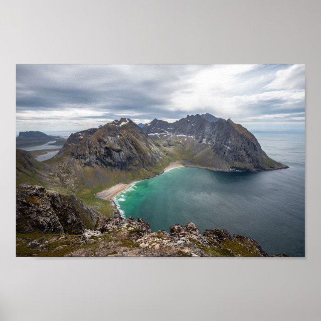 Kvalvika Lofoten Norway Poster (Front)