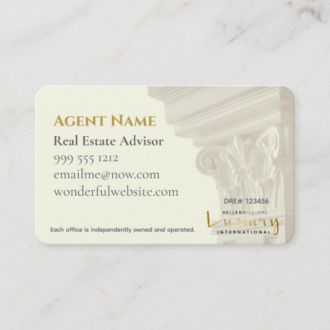 KW luxury column biz cards (Front)